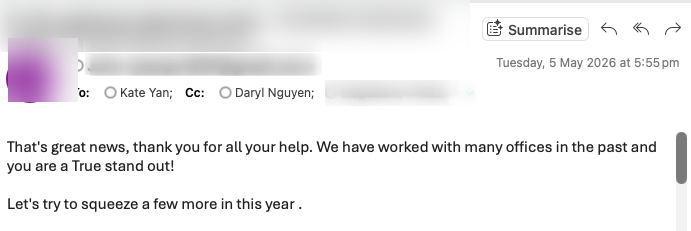 Real estate agent praising Foresight Law Group